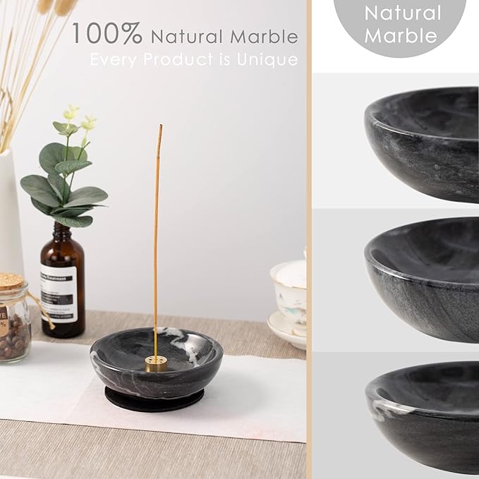 π― Customer Favorite β Minimalist Marble Incense Holder for Calm & Style