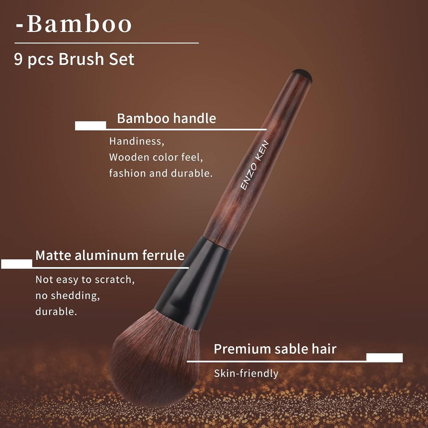 ✨ Pro-Perfect Finish – Natural Bristle Brushes for Flawless Blending