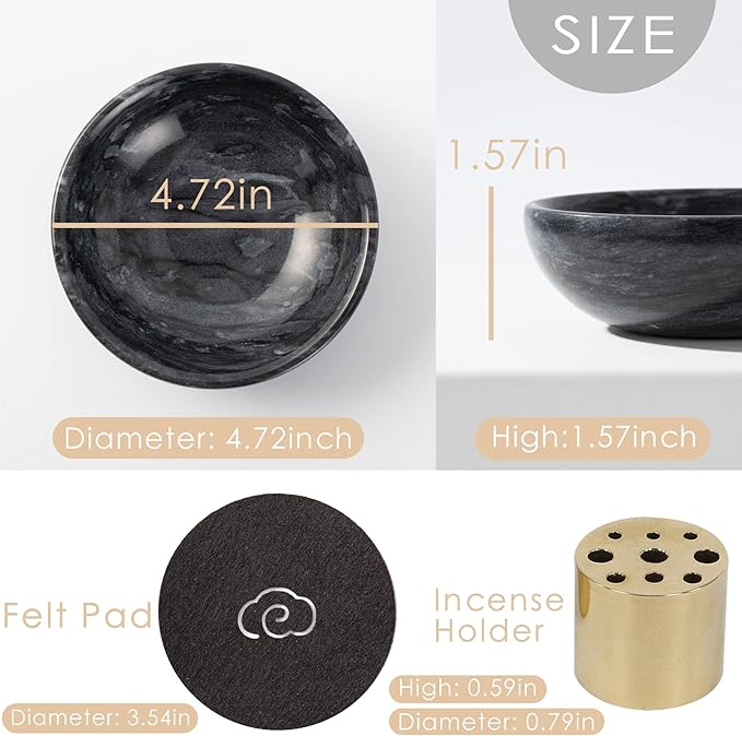 π― Customer Favorite β Minimalist Marble Incense Holder for Calm & Style