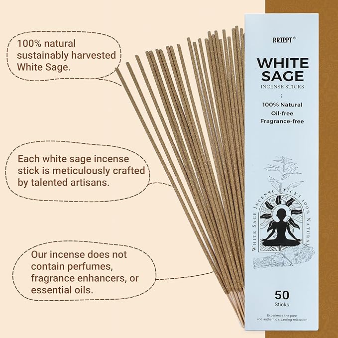✨ Aura Reset – White Sage Sticks for Daily Renewal