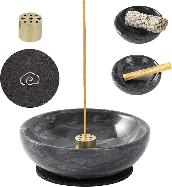 π― Customer Favorite β Minimalist Marble Incense Holder for Calm & Style