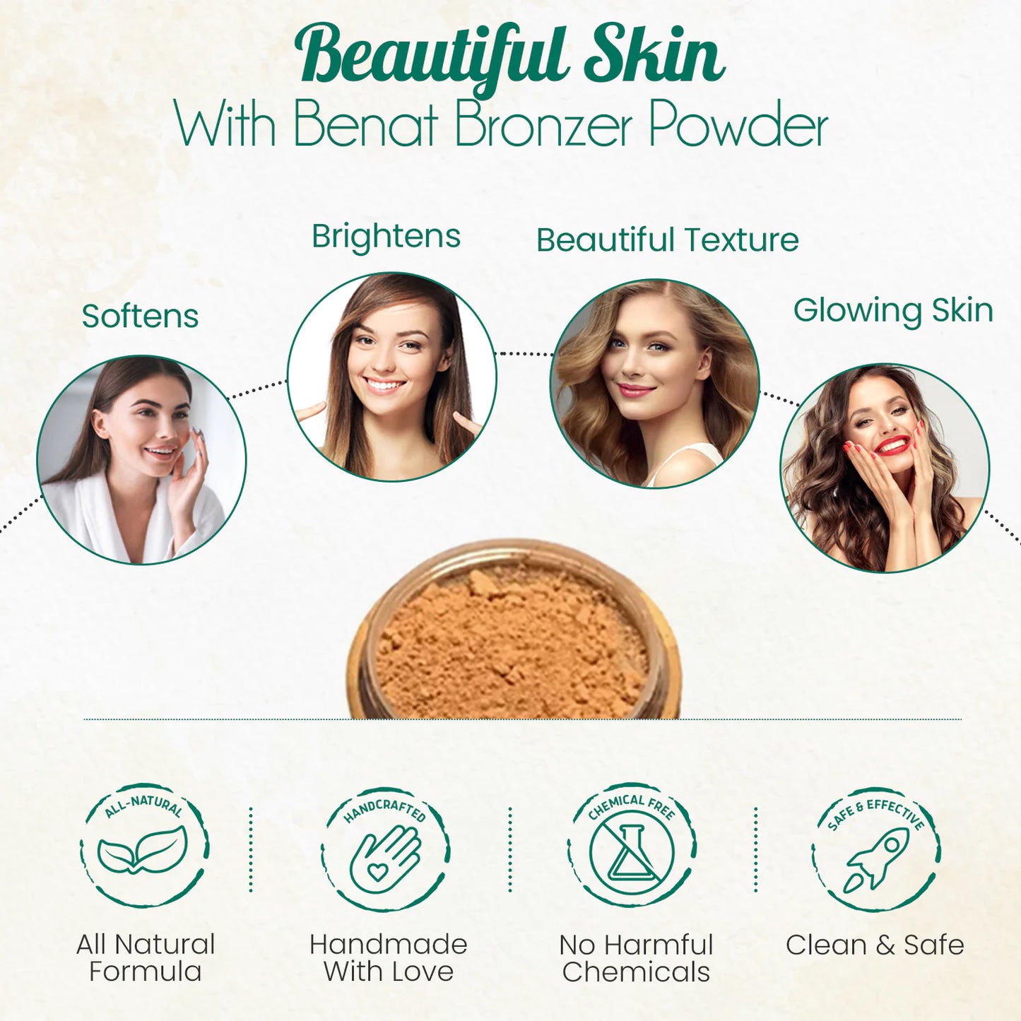 All-Natural & Eco-Friendly Bronzer Loose Powder.