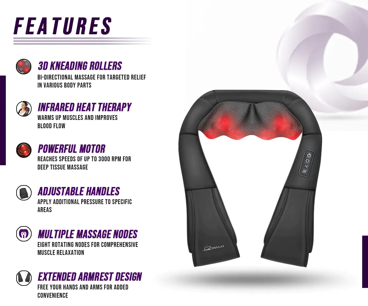 💪 Deep Relief On Demand – Heated Massager for Tension, Pain & Post-Workout Recovery