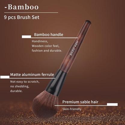 ✨ Pro-Perfect Finish – Natural Bristle Brushes for Flawless Blending
