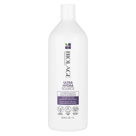 BIOLAGE Conditioner Ultra HydraSource Conditioning Balm Hydrating Conditioner for Very Dry Hair Curly Hair Conditioner Moisturizes and Softens Hair Sulfate Free Silicone Free Paraben Free Vegan